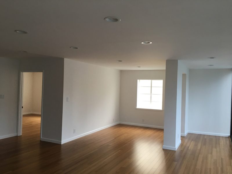 Second floor office space overlooking Wilshire Boulevard.