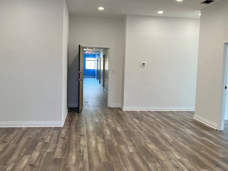 Newly renovated office space historically leased to a single user, now available as a whole or in multiple configurations of individual offices.